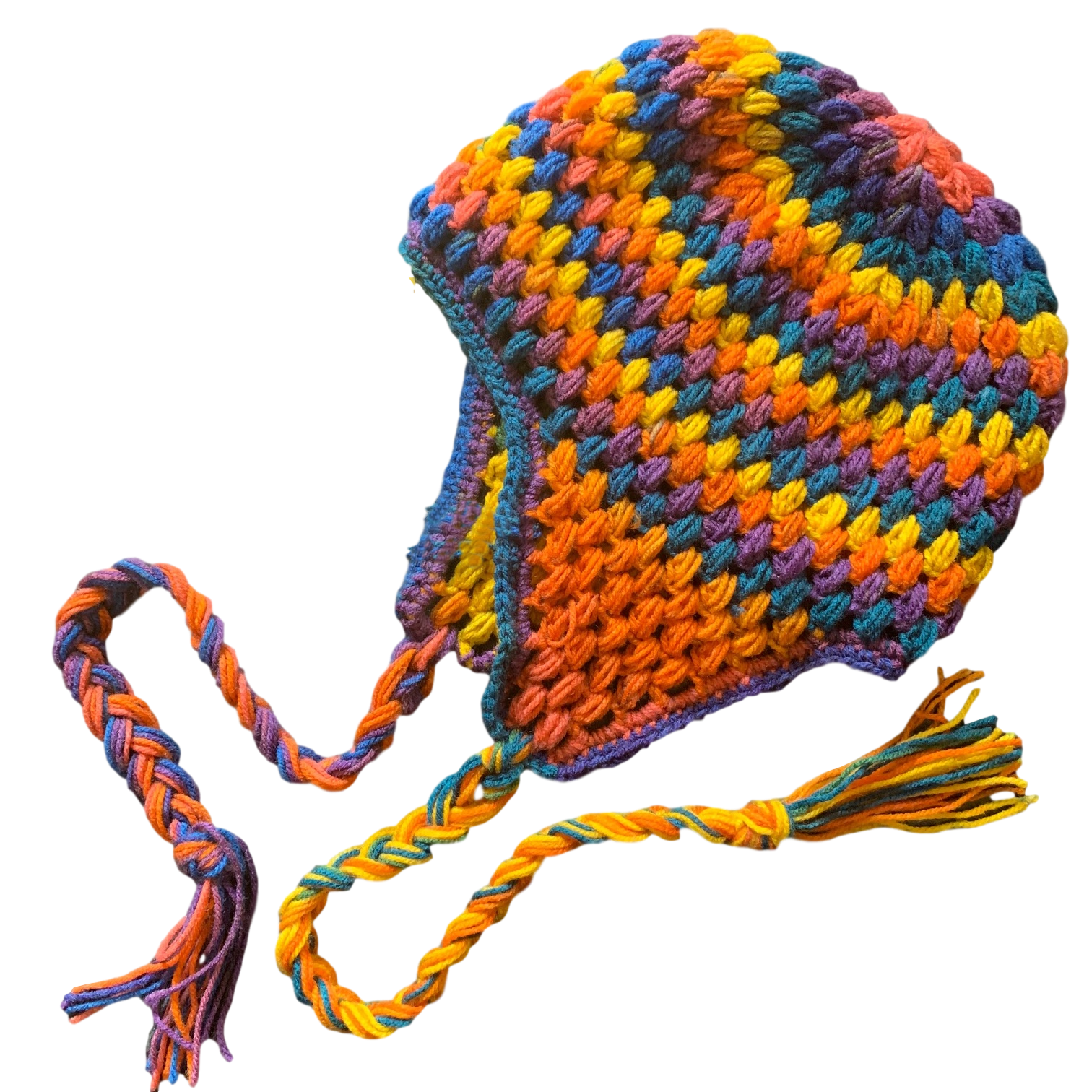 Puff Stitch Earflap Hat PDF Pattern - Bonita Patterns