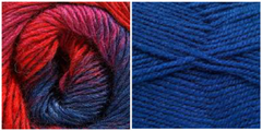 ROYAL BLUE + VIOLET FIELDS - Embossed Fall Pocket Shawl KIT