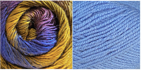 LIGHT BLUE + SPLENDOR - Embossed Fascination Shawl KIT