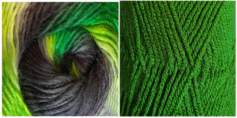 GREEN LEAF + SUMMERTIME - Falling Leaves Shawl CAL