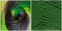 IRISH GREEN + SUMMERTIME - Falling Leaves Shawl CAL - Bonita Patterns