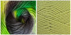 SPRING GREEN + SUMMERTIME - Falling Leaves Scarf YARN KIT