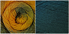 PETROLEUM BLUE + TERRAGON - Embossed Phoenix Scarf KIT