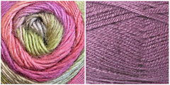 (100% ACRYLIC) LAVENDER + TULIP - Embossed Fall Pocket Shawl KIT