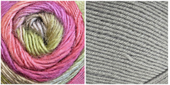 LIGHT GREY + TULIP - Embossed Fall Pocket Shawl KIT