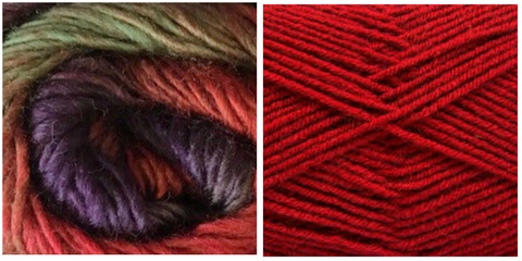 DARK RED + VERDANA - Embossed Phoenix Scarf KIT