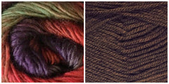 COFFEE + VERDANA - Embossed Phoenix Vortex Shawl KIT - Bonita Patterns
