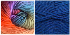 ROYAL BLUE + ZINNIA- Embossed Phoenix Scarf KIT