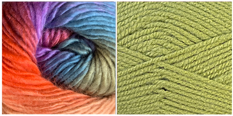 (100% Acrylic) SPRING GREEN + ZINNIA - Embossed Natura Hat KIT