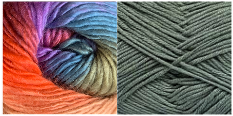 DARK GREY + ZINNIA- Embossed Phoenix Scarf KIT