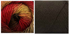 COFFEE + FLAMES - Embossed Phoenix Vortex Shawl KIT - Bonita Patterns