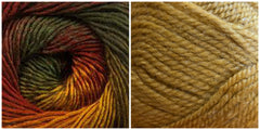 MUSTARD + EARTHY - Embossed Phoenix Scarf KIT - Bonita Patterns