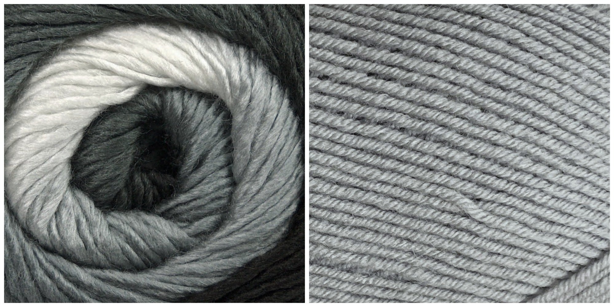 LIGHT GRAY + PLATINUM - Embossed Phoenix Vortex Shawl KIT - Bonita Patterns