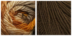 COFFEE + LIGHT GOLD - Embossed Phoenix Scarf KIT - Bonita Patterns
