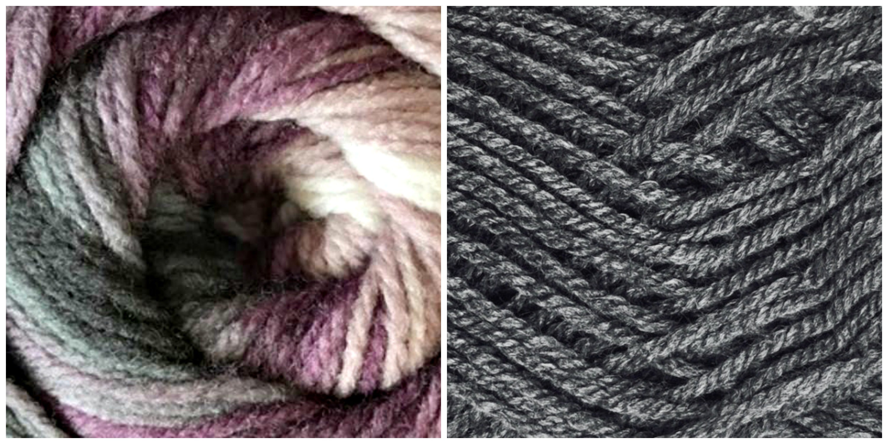 100% ACRYLIC - DARK GREY + MAUVE SHADES Phoenix Cape Kit - Bonita Patterns