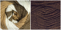 100% ACRYLIC - CHOCOLATE + MOCHA SHADES Phoenix Cape Kit - Bonita Patterns