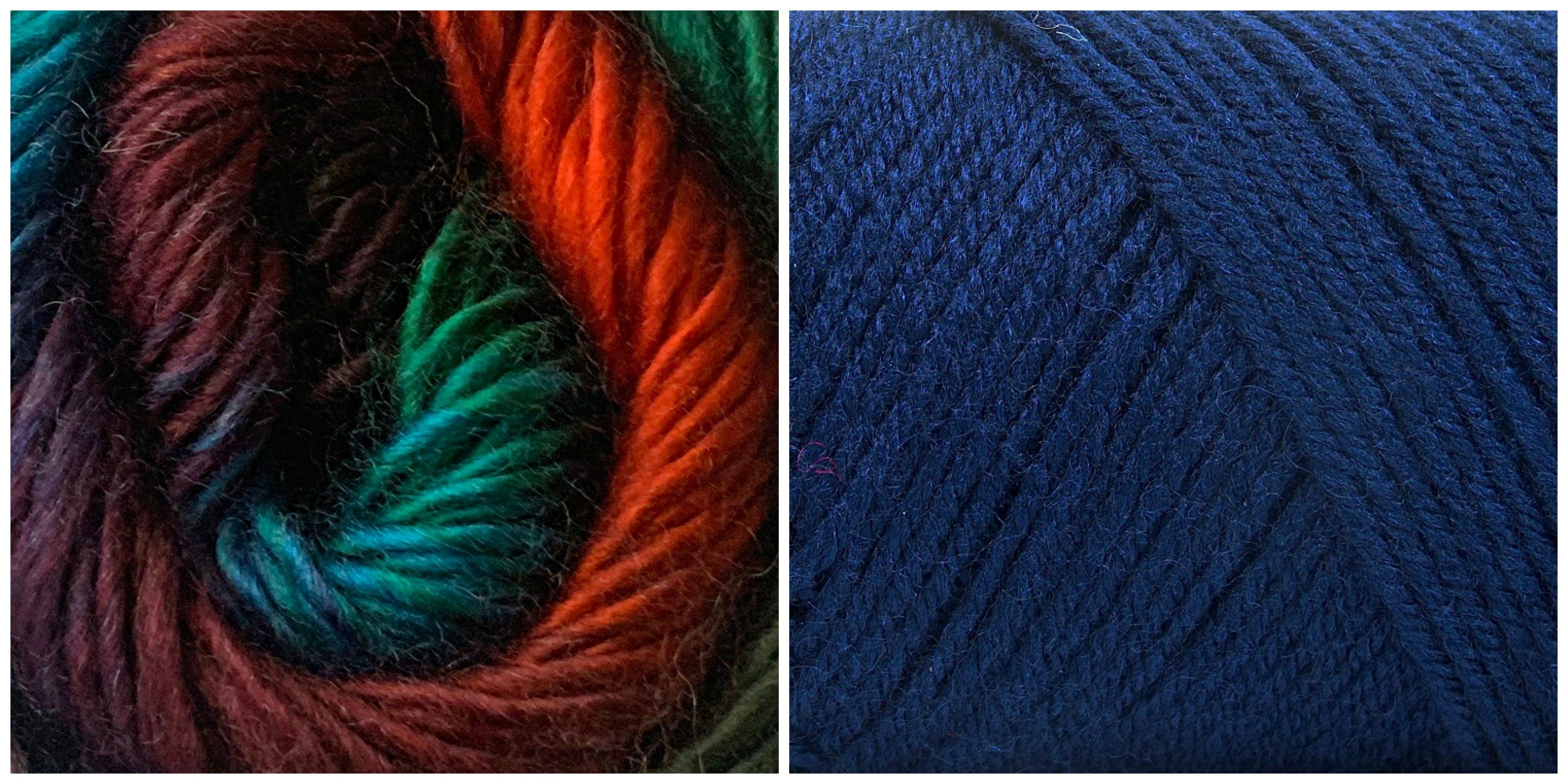 NAVY + BIRD OF PARADISE - Embossed Phoenix Scarf KIT - Bonita Patterns