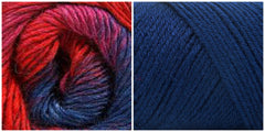 NAVY + VIOLET FIELDS - Embossed Phoenix Scarf KIT - Bonita Patterns