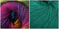 TEAL + PRISM - Embossed Phoenix Vortex Shawl KIT - Bonita Patterns