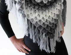 Crocodile Stitch Shawl - Bonita Patterns