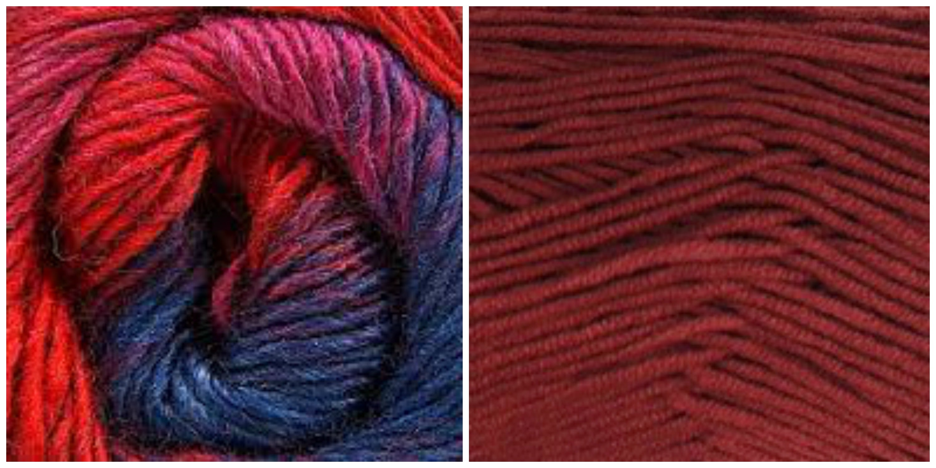 DARK RED + VIOLET SHADES - Embossed Phoenix Vortex Shawl KIT - Bonita Patterns