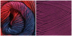 FUCHSIA + VIOLET SHADES - Embossed Phoenix Vortex Shawl KIT - Bonita Patterns