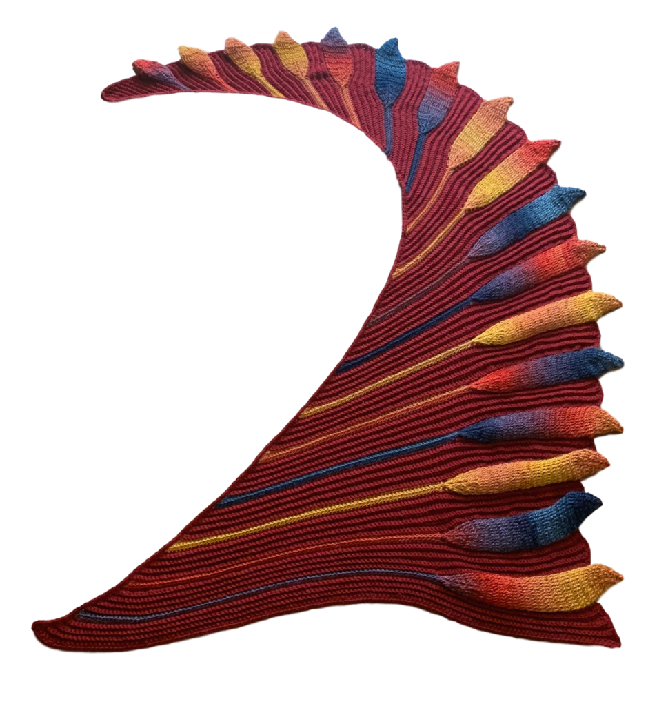 Embossed Phoenix Vortex Shawl KITS
