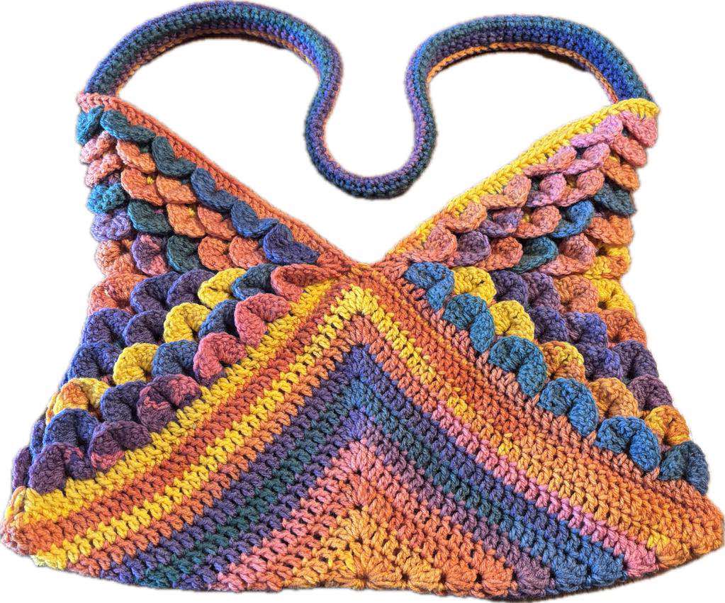 Crocodile Stitch Squares Purse