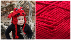 Crocodile Stitch Dragon Hat RED Kit (0-12 months)