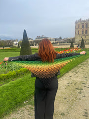 Green SPRING LEAVES SHAWL (Ready Made)