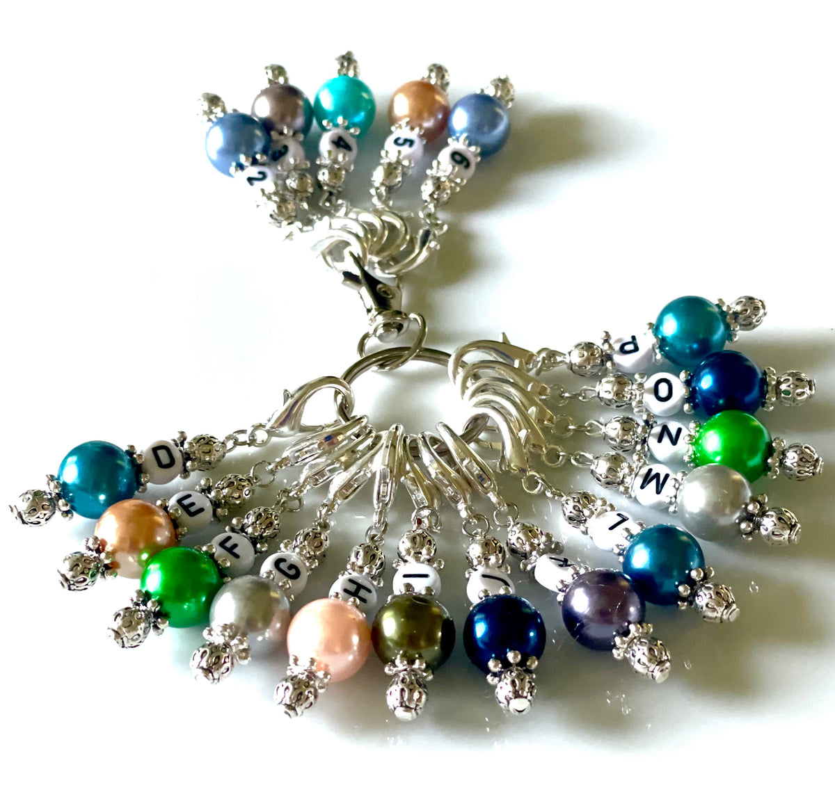 Colored Pearls SPLN #010 Set of 18 Crochet Stitch Markers