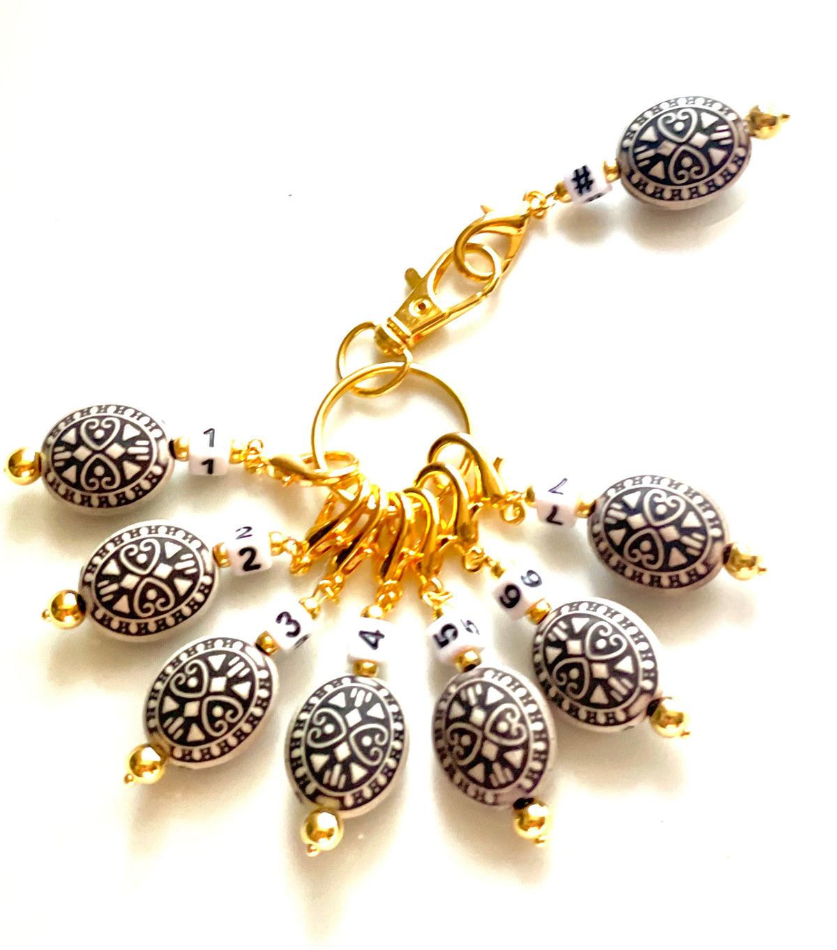 TBG #001 Set of 8 Crochet Knitting Stitch Markers