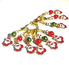 Festive Xmas Stitch Markers Set of 9