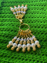 White Pearls GLN #001 Set of 12 Crochet Stitch Markers