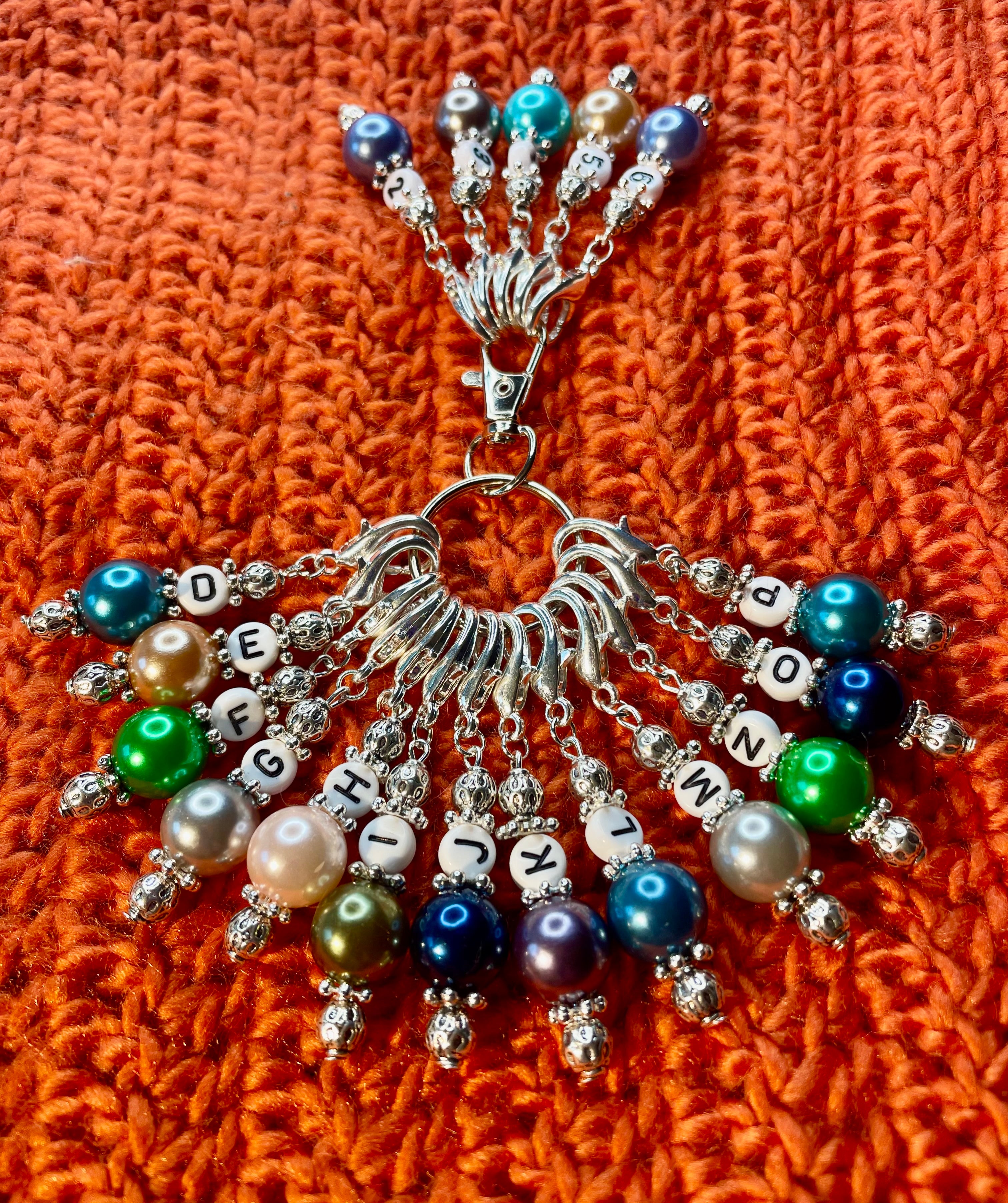 Colored Pearls SPLN #010 Set of 18 Crochet Stitch Markers