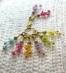 Acrylic Lilies LG #002 Set of 8 Crochet Stitch Markers