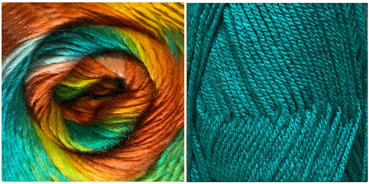 TEAL (Dreamlicious)/WHAT A  WONDERFUL WORLD (Chromatic Wool) Mandala Pillow
