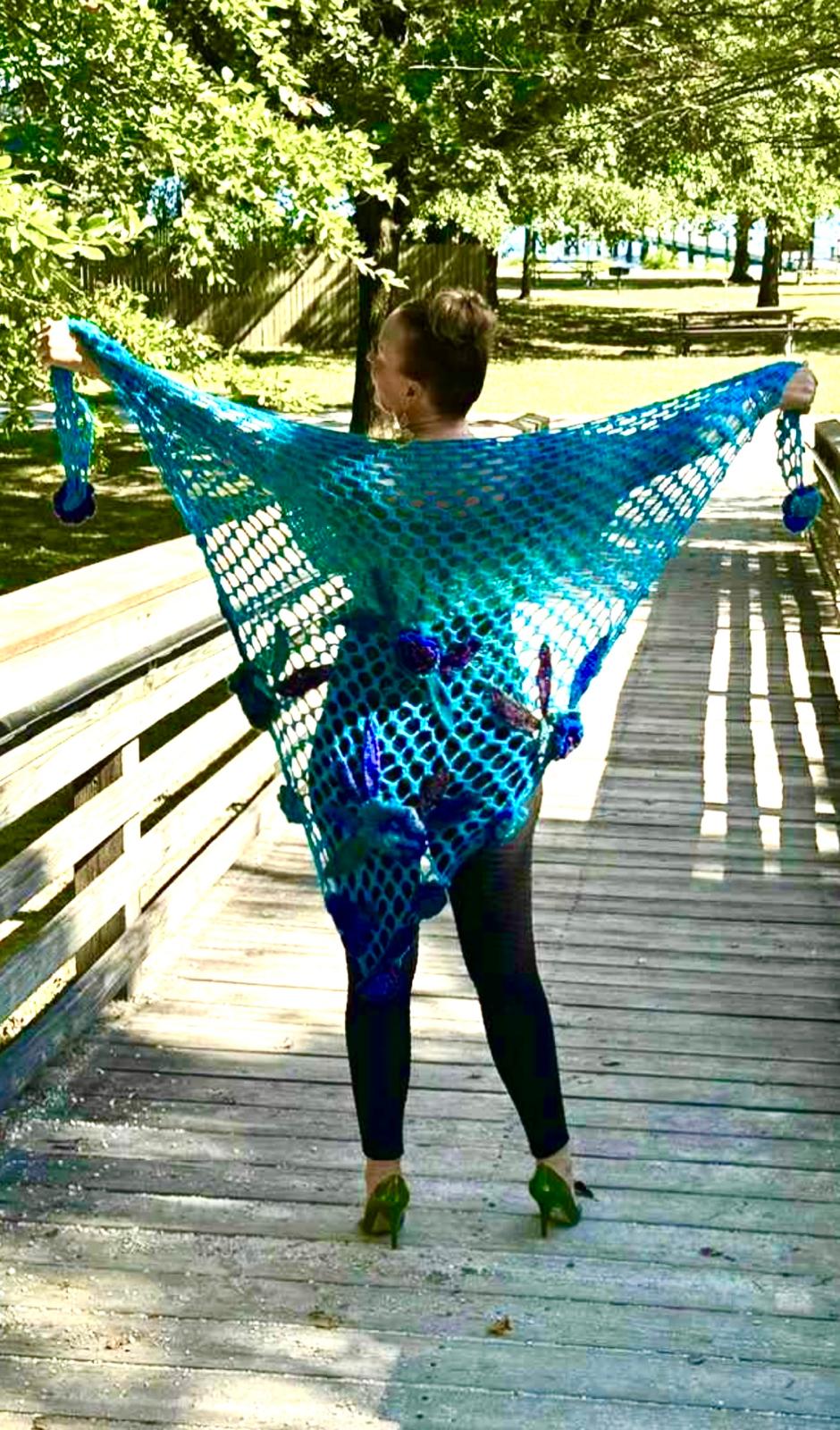 Falling Flowers Shawl Pattern