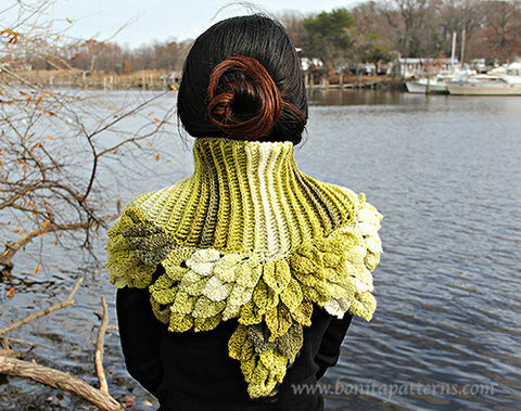 Crocodile Stitch Leafy Capelet Crochet Pattern – Bonita Patterns