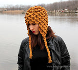 Crocodile Earflap Hat (Adult) - Bonita Patterns