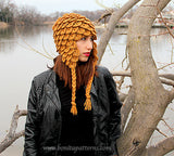 Crocodile Earflap Hat (Adult) - Bonita Patterns