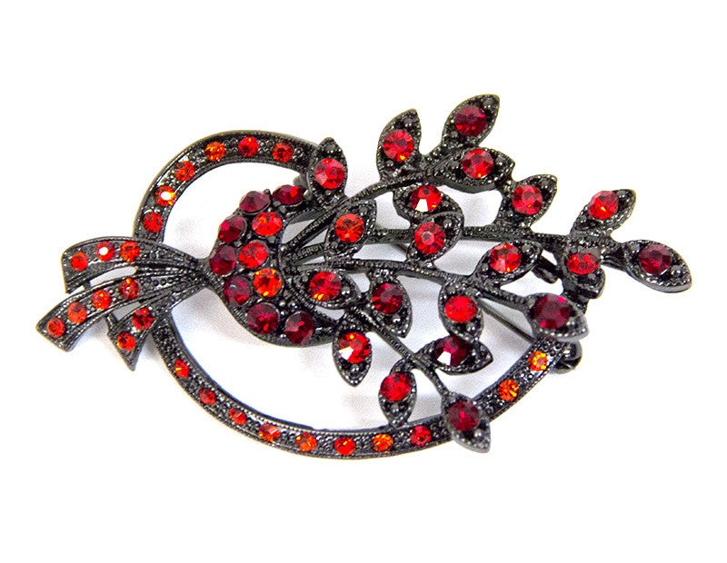 Red Flower Bouquet Brooch - Bonita Patterns