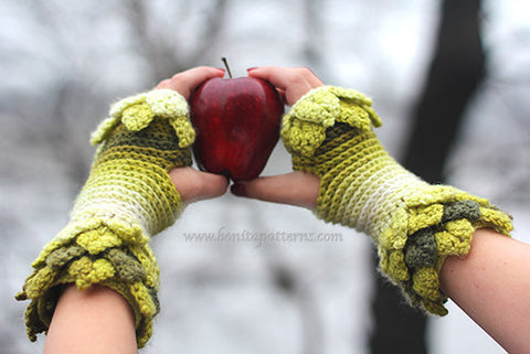 Leafy Fingerless Gloves – Bonita Patterns