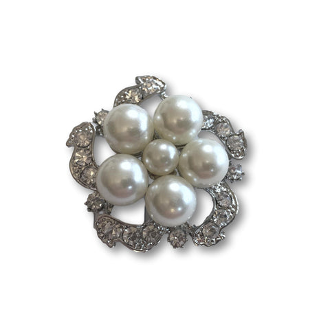 Silver Pearl Cameo Brooch - Bonita Patterns