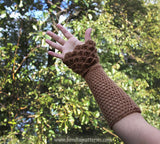 Dragon Gloves Crocodile Stitch Wristwarmers - Bonita Patterns