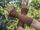 Dragon Gloves Crocodile Stitch Wristwarmers - Bonita Patterns
