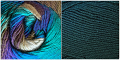 (NEW) PETROLEUM BLUE + ALL BLUES - Embossed Natura Shawl KIT