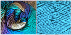 SKY BLUE + ALL BLUES - Falling Leaves Scarf YARN KIT