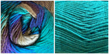 TURQUOISE + ALL BLUES - Falling Leaves Scarf YARN KIT