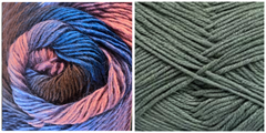 (NEW) DARK GREY + ANEMONA - Embossed Fall Pocket Shawl KIT